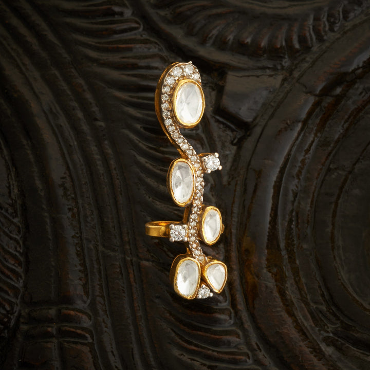 Oval Vine Moissanite Ear Cuff