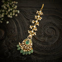Royal Pear Moissanite Maang Tikka