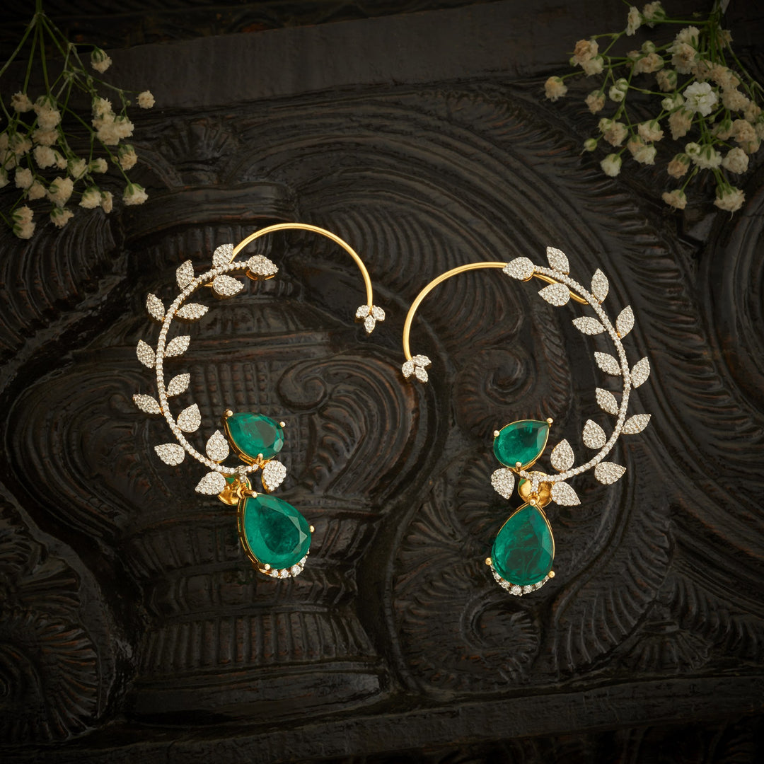 Pear-Green CZ Ear Cuff