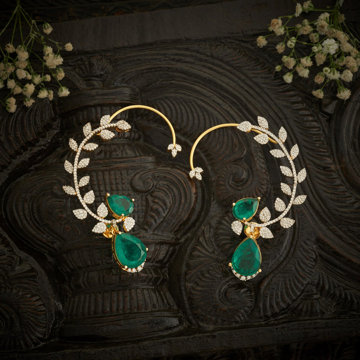 Pear-Green CZ Ear Cuff