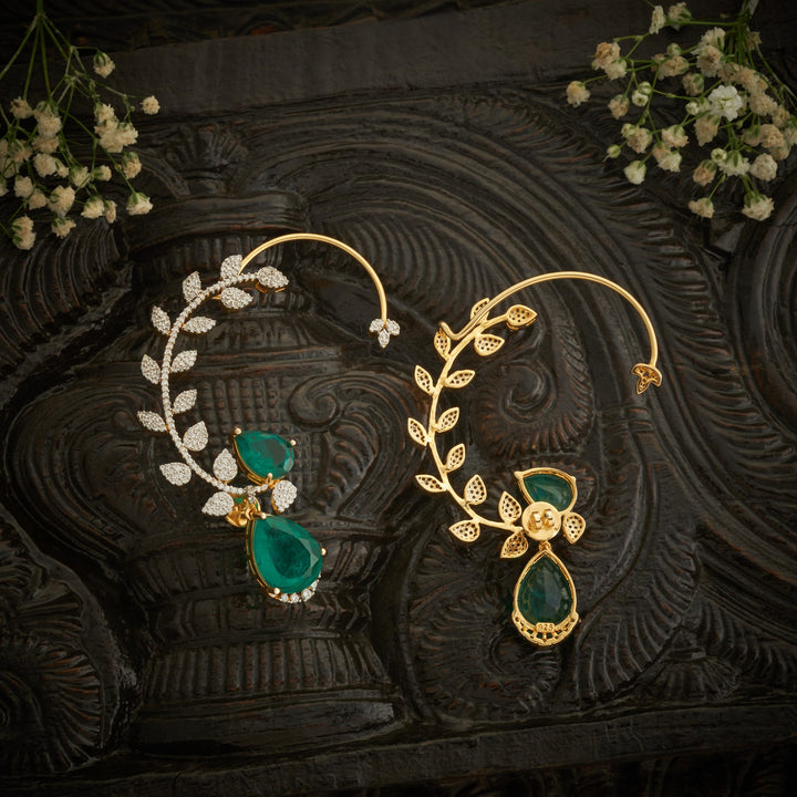 Pear-Green CZ Ear Cuff