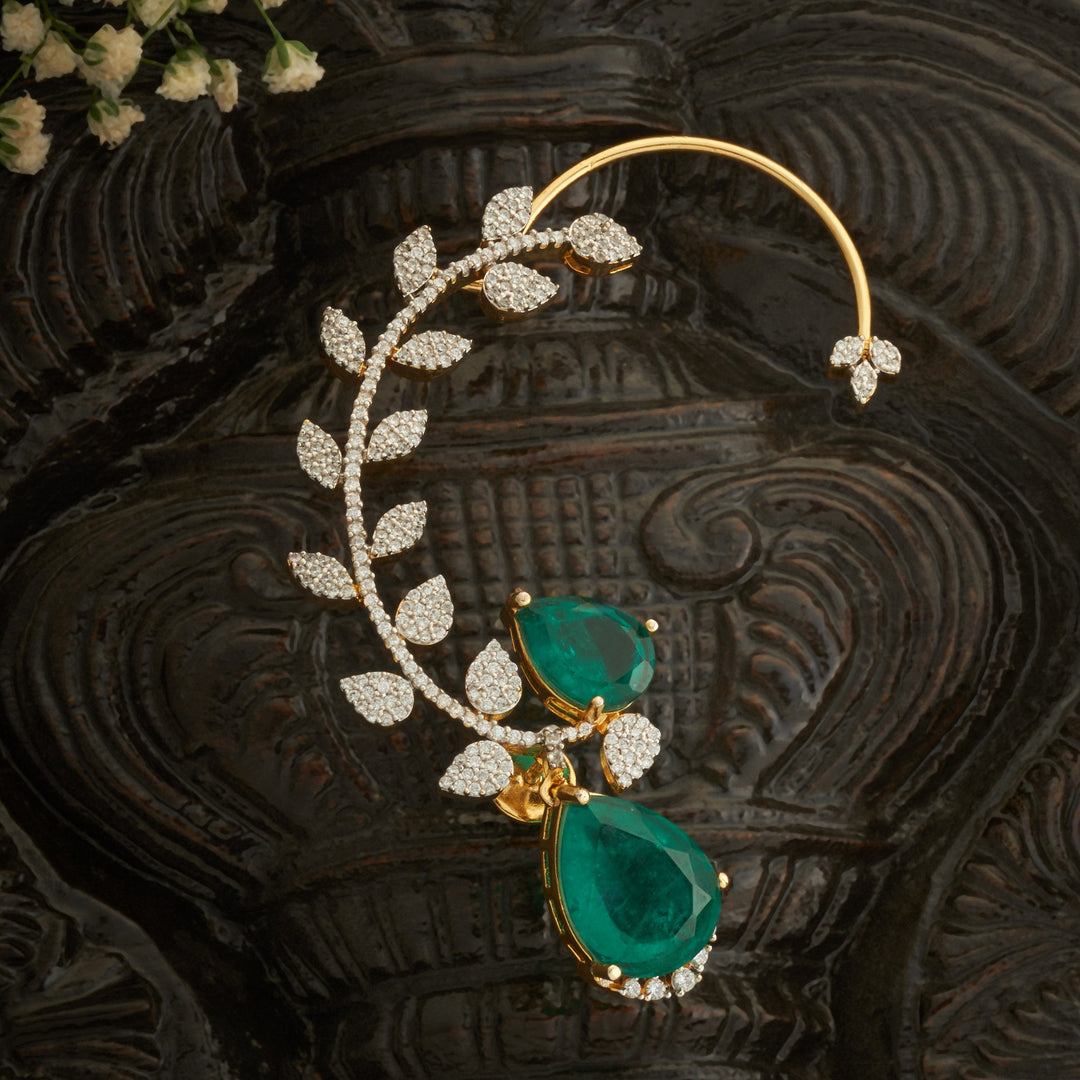 Pear-Green CZ Ear Cuff