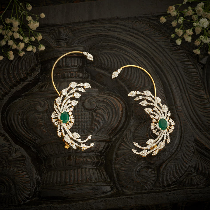 Green CZ Ear Cuff