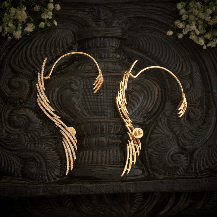Falling Leaves CZ Ear Cuff
