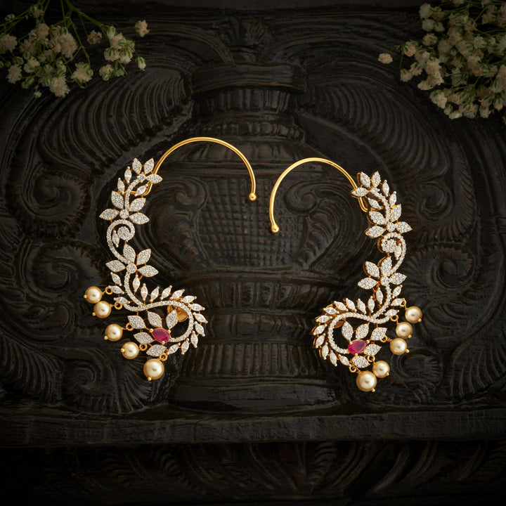 Pear-Flori CZ Ear Cuff