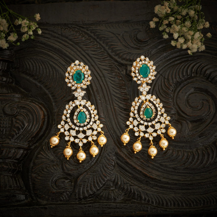 Bloom Fern CZ Danglers