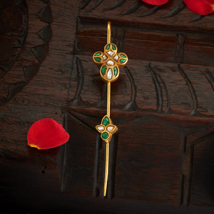 Orchid Kundan Ear Cuff