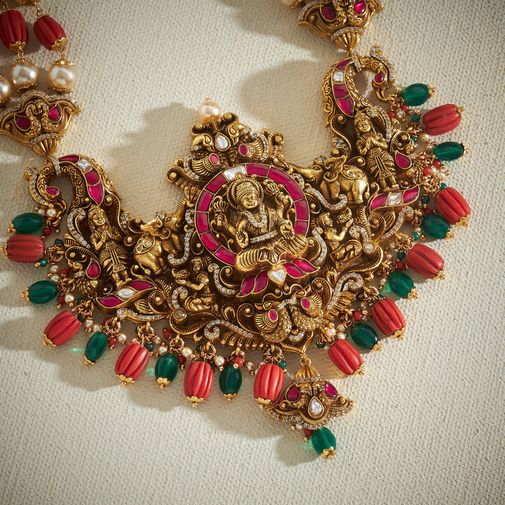 Lakshmi Prabha Temple Necklace