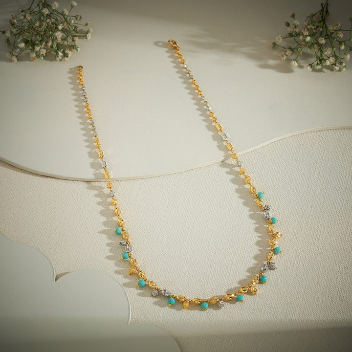 Aquamarine-Blue Beads Necklace