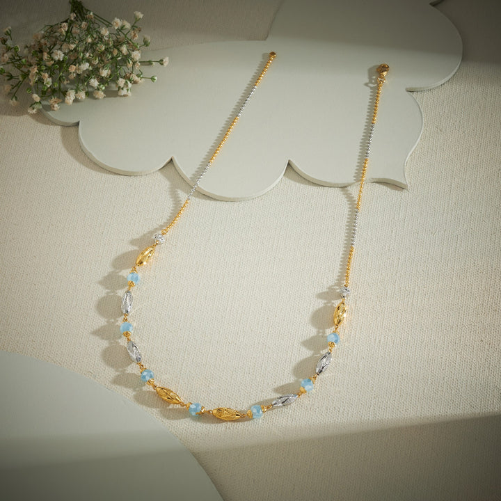 Sea-Blue Beads Necklace