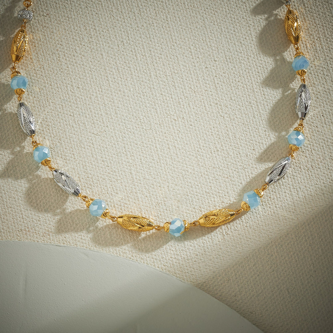 Sea-Blue Beads Necklace
