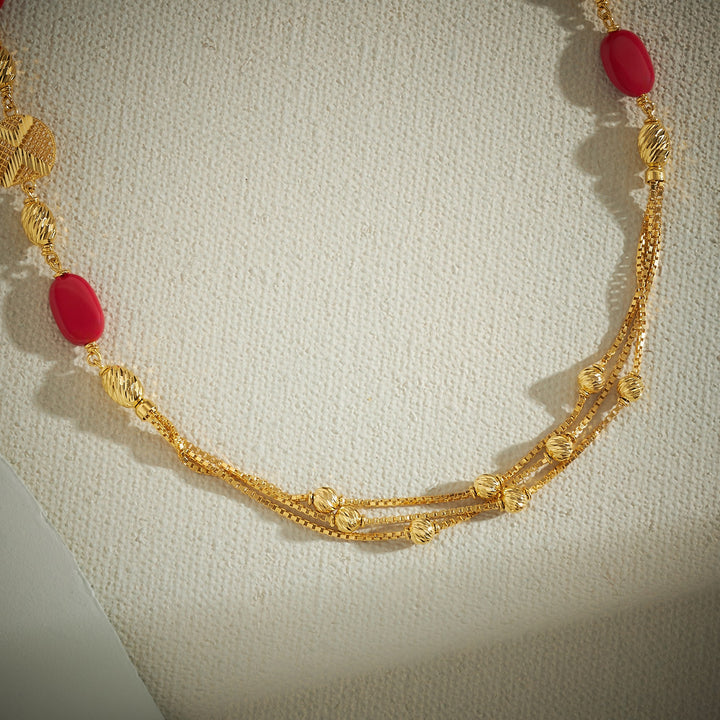 Orange Beads Necklace