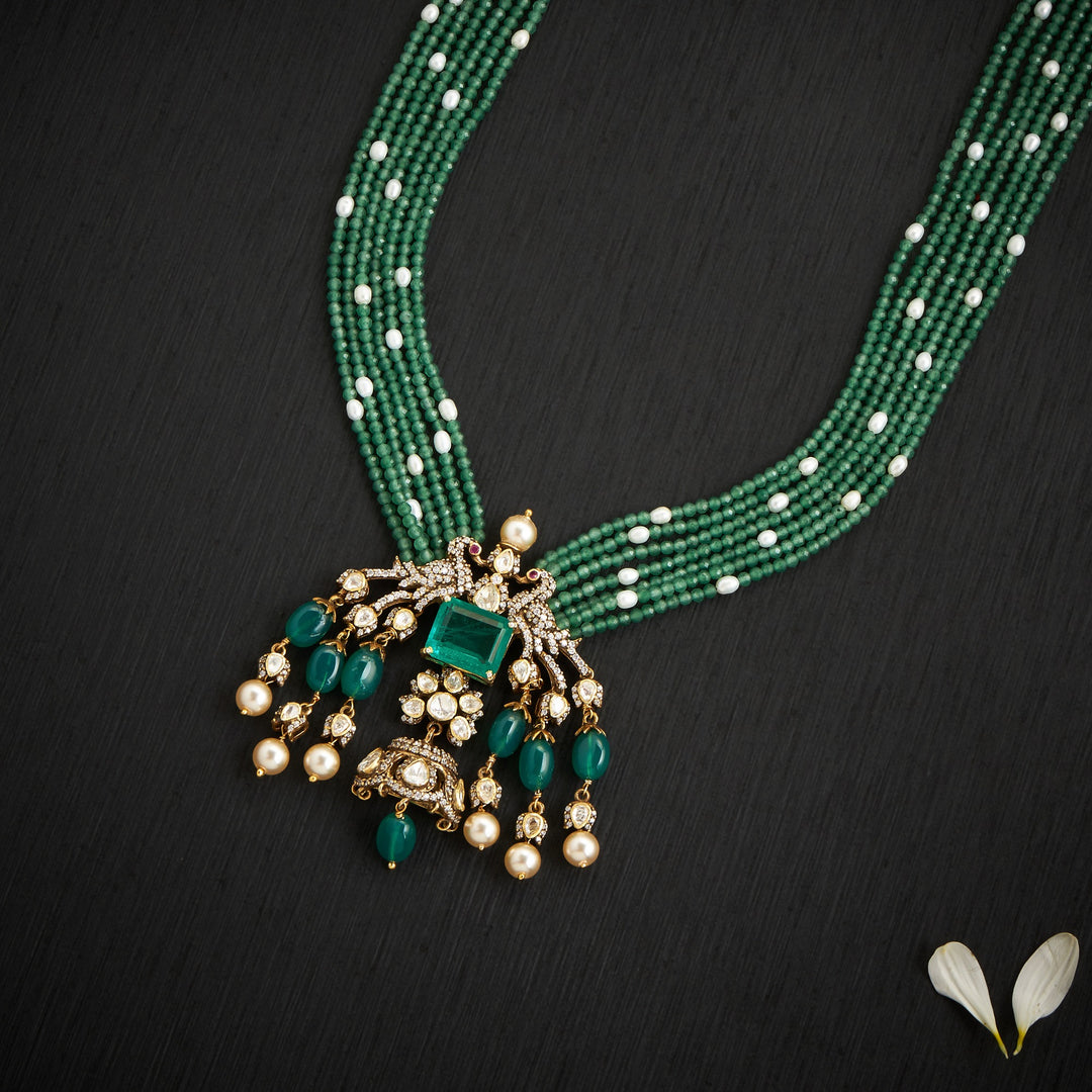 Peacock Crown Victorian Necklace