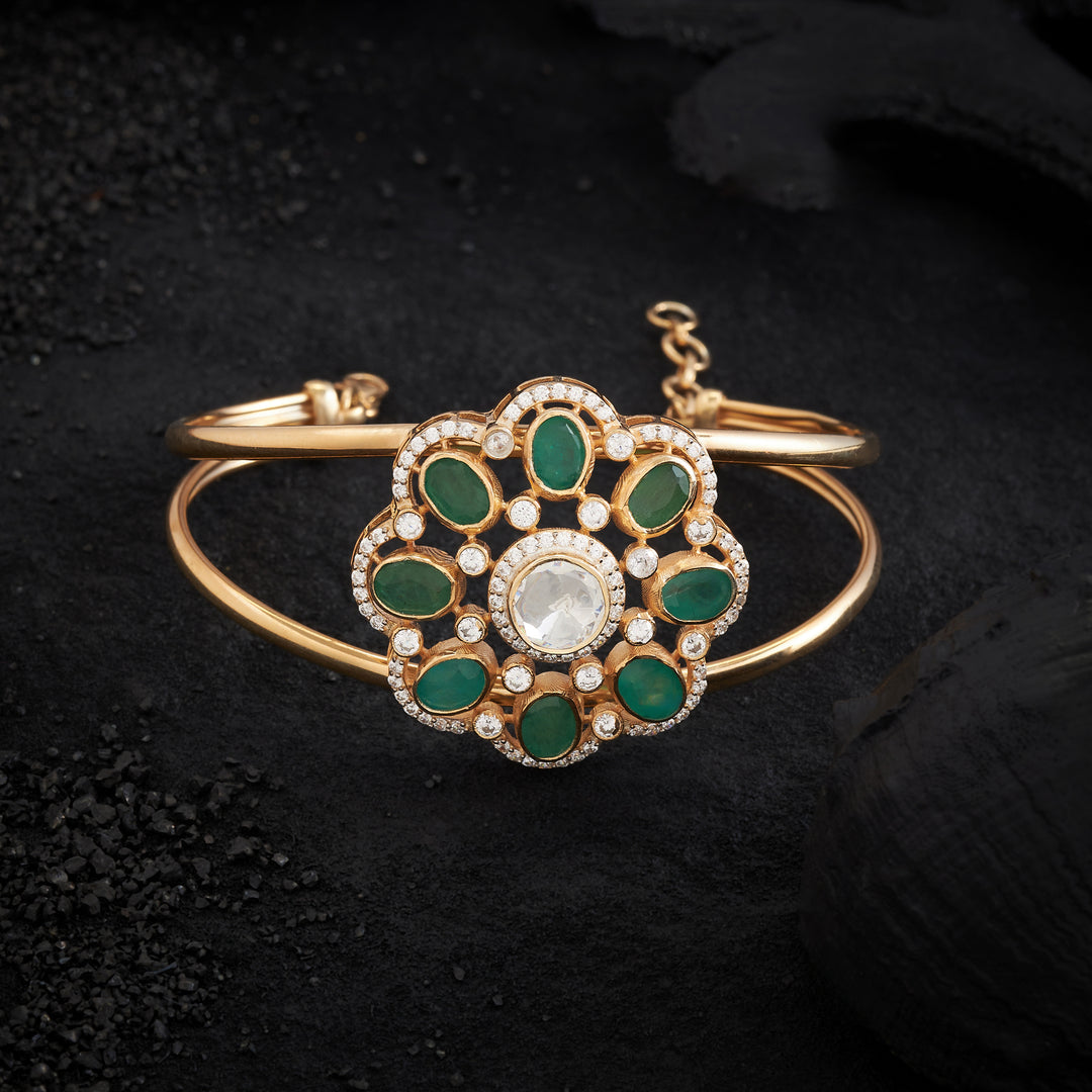 Rose Crown Moissanite Kada