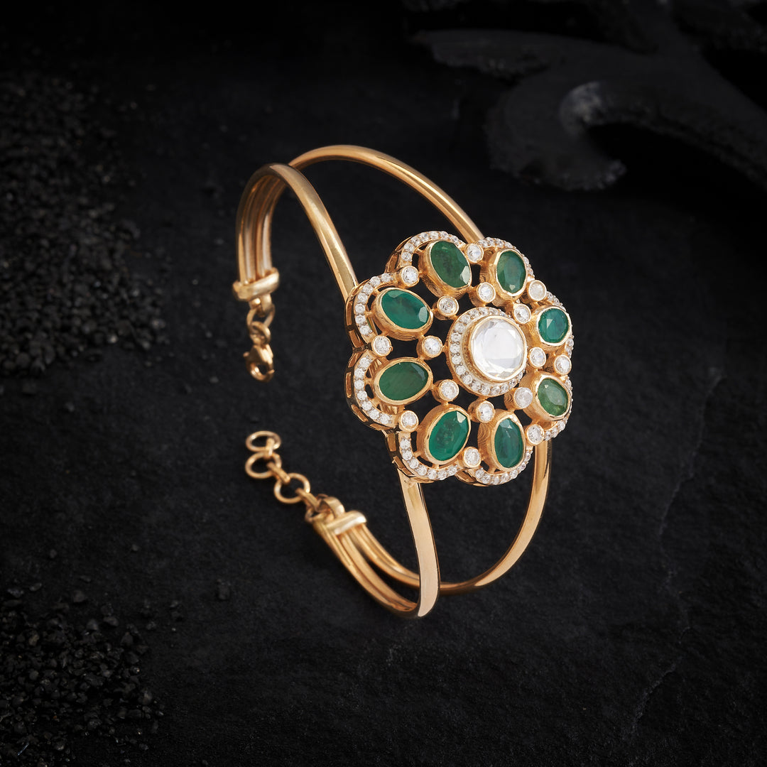 Rose Crown Moissanite Kada