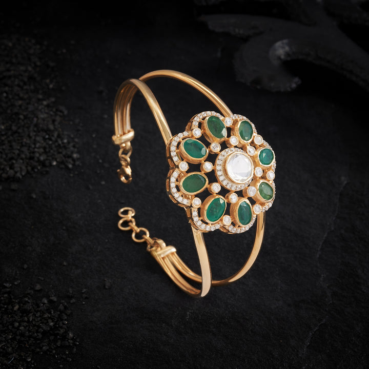 Rose Crown Moissanite Kada