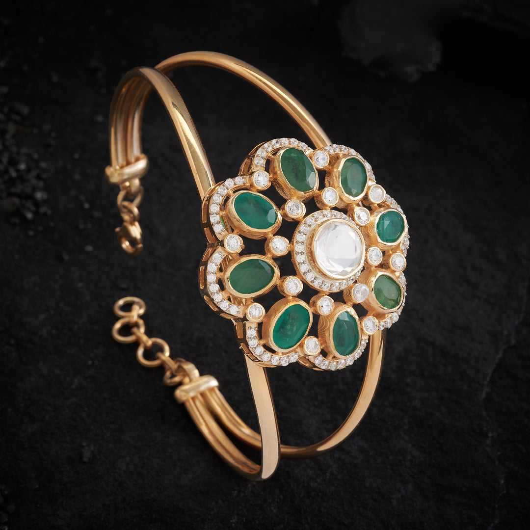 Rose Crown Moissanite Kada