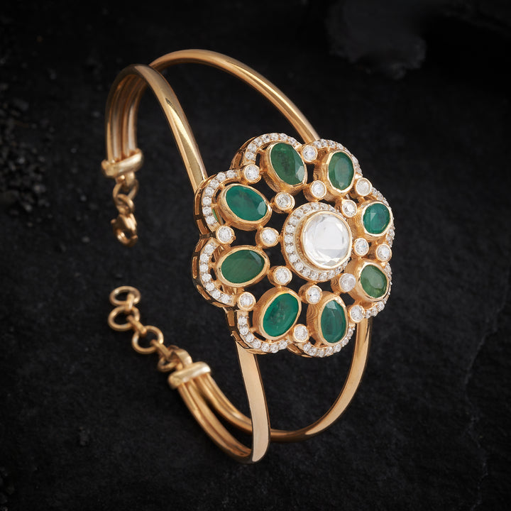 Rose Crown Moissanite Kada