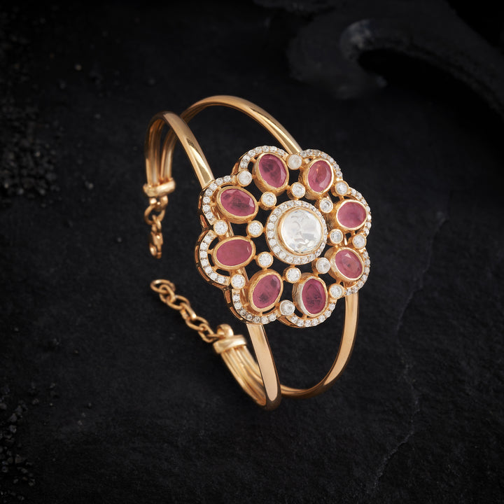 Rose Crown Moissanite Kada