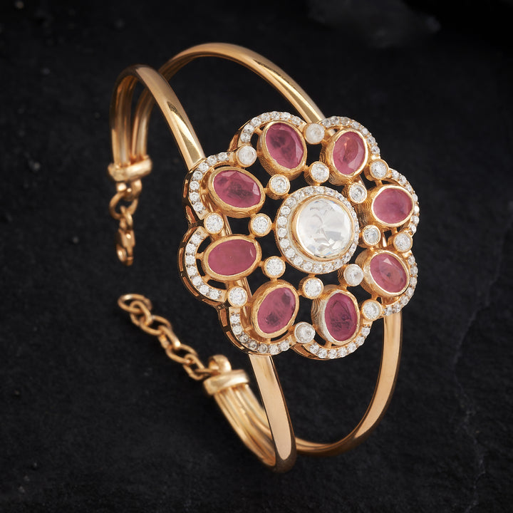 Rose Crown Moissanite Kada