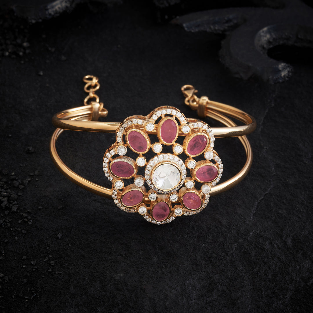 Rose Crown Moissanite Kada