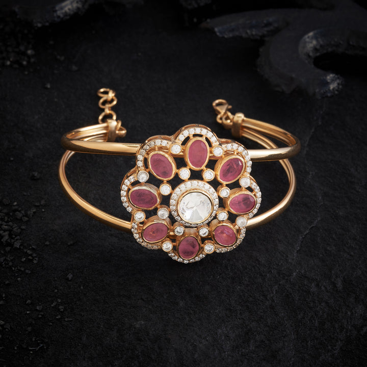 Rose Crown Moissanite Kada