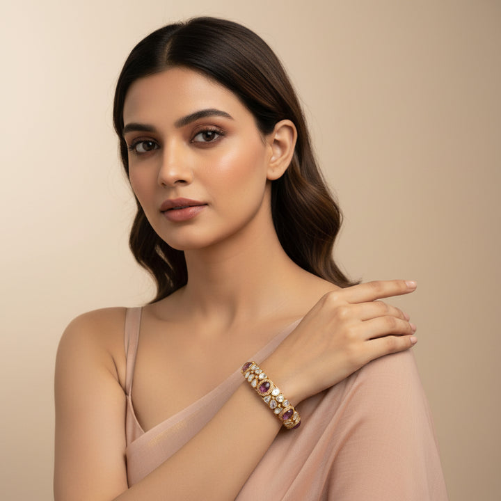 Imperial Rose Moissanite Kada