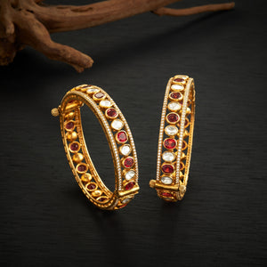 Crimson Crown Moissanite Bangles