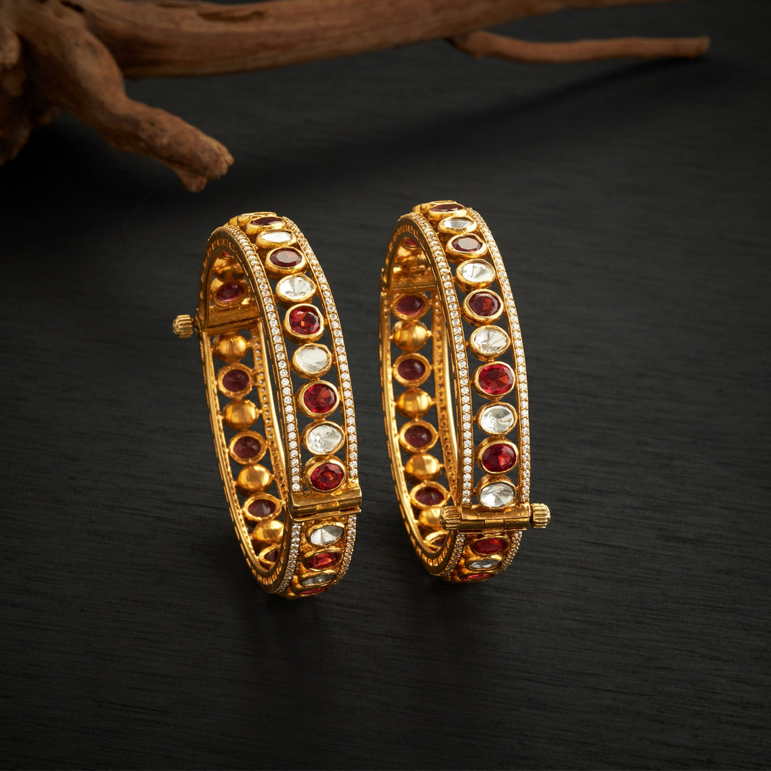 Crimson Crown Moissanite Bangles