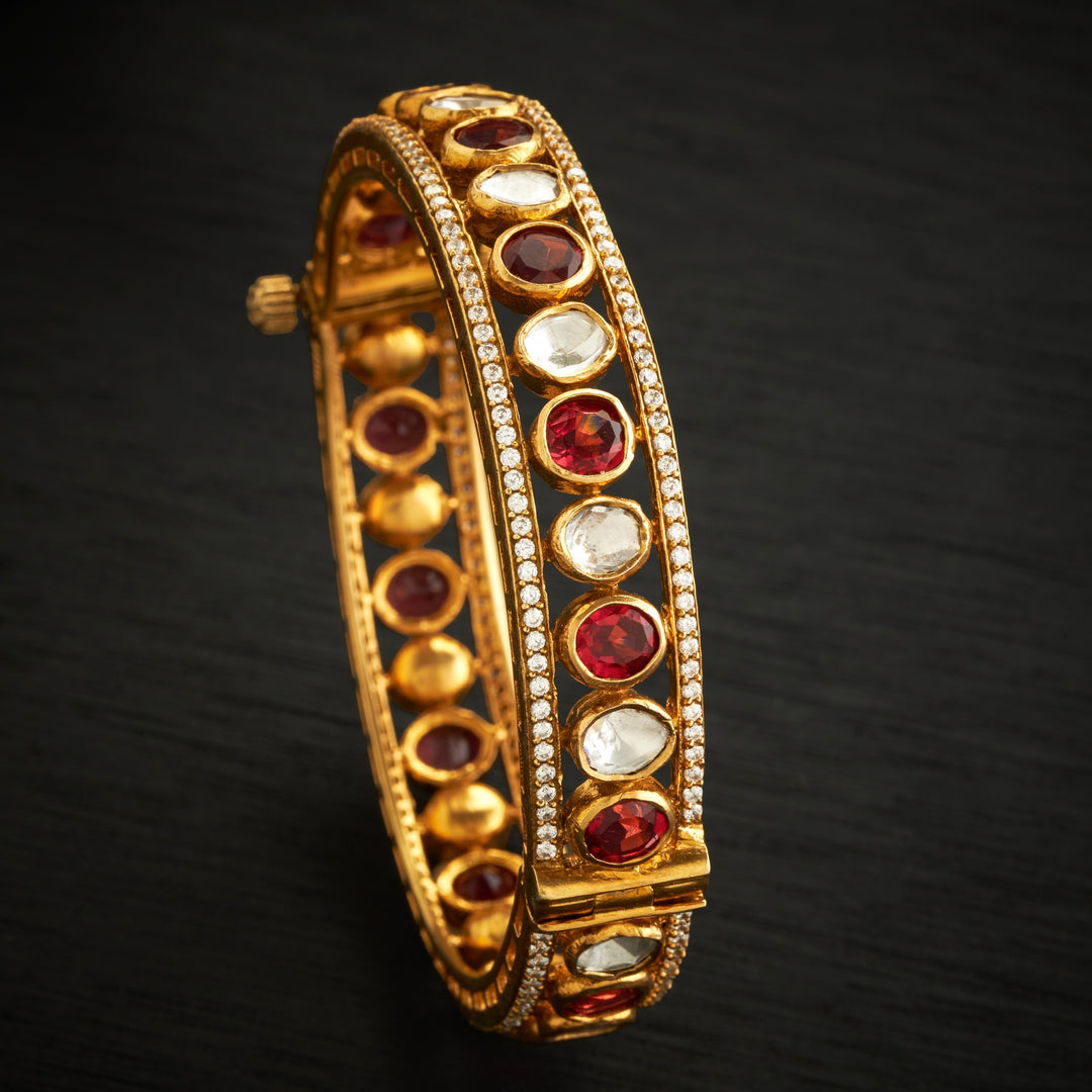 Crimson Crown Moissanite Bangles