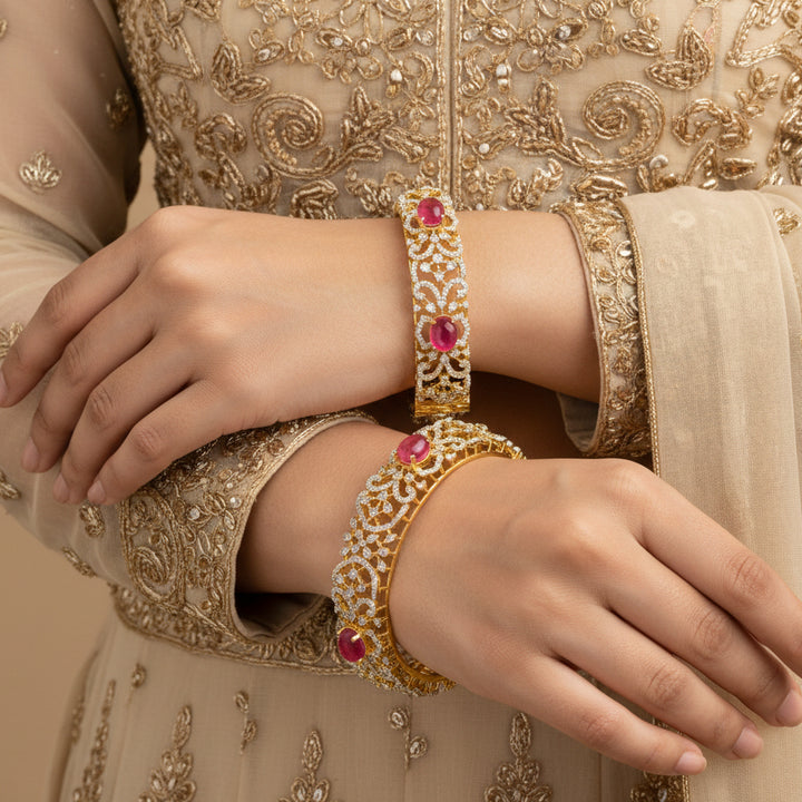 Rose Radiance CZ Bangles