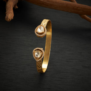Twin Pear Moissanite Kada