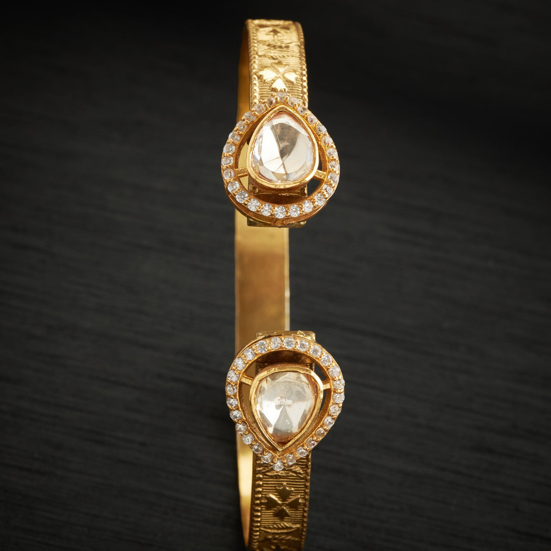 Twin Pear Moissanite Kada