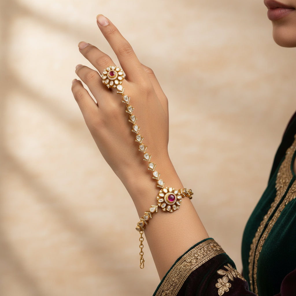 Fleurance Moissanite Haath Phool