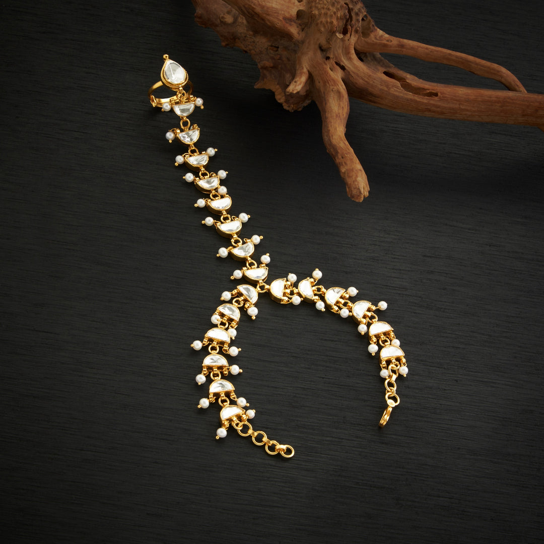 Pearl Elite Moissanite Haath Phool