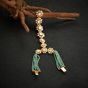 Green Fleur Moissanite Haath Phool