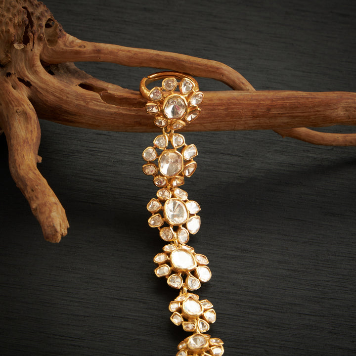 Green Fleur Moissanite Haath Phool
