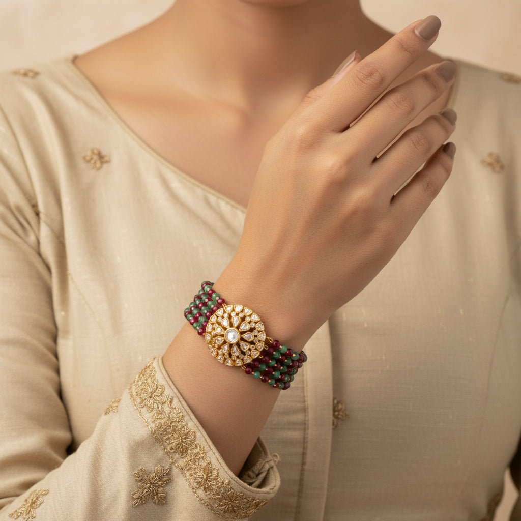 Moissanite Beaded Bracelet