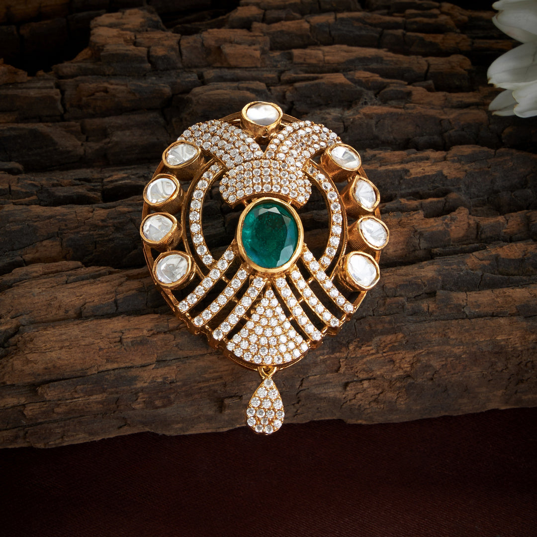Verde Shimmer Victorian Pendant Set