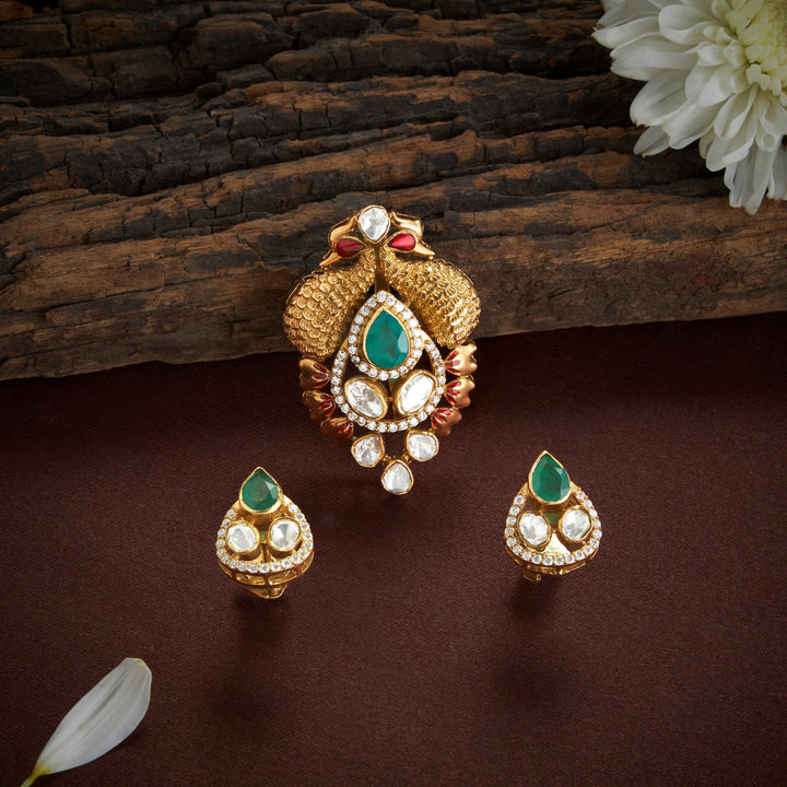 Peacock Majesty Victorian Pendant Set