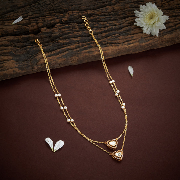 Dual-Heart Moissanite Chain Pendant