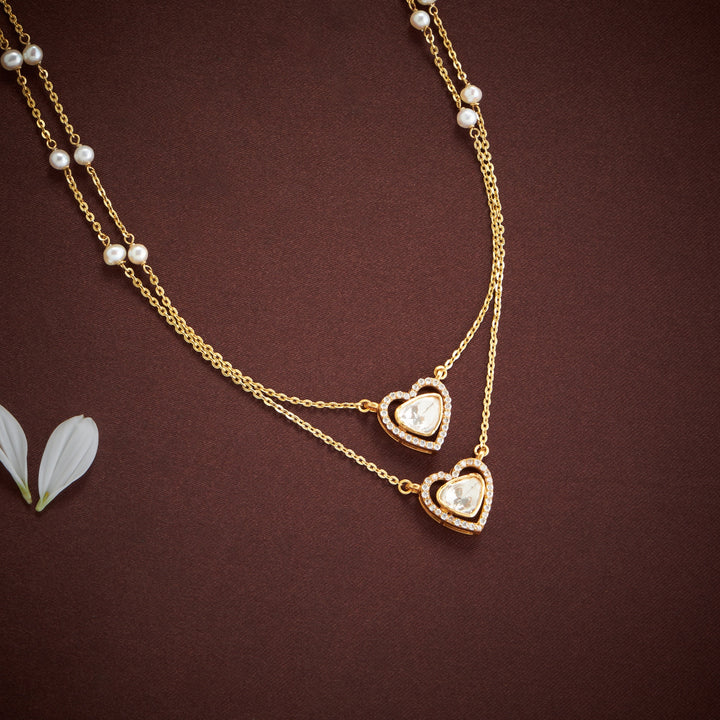Dual-Heart Moissanite Chain Pendant