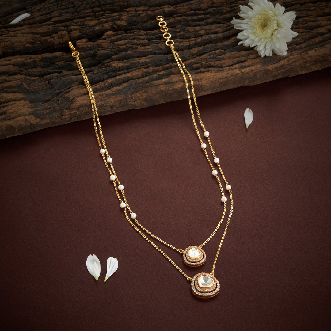 Aurora Layers Moissanite Chain Pendant