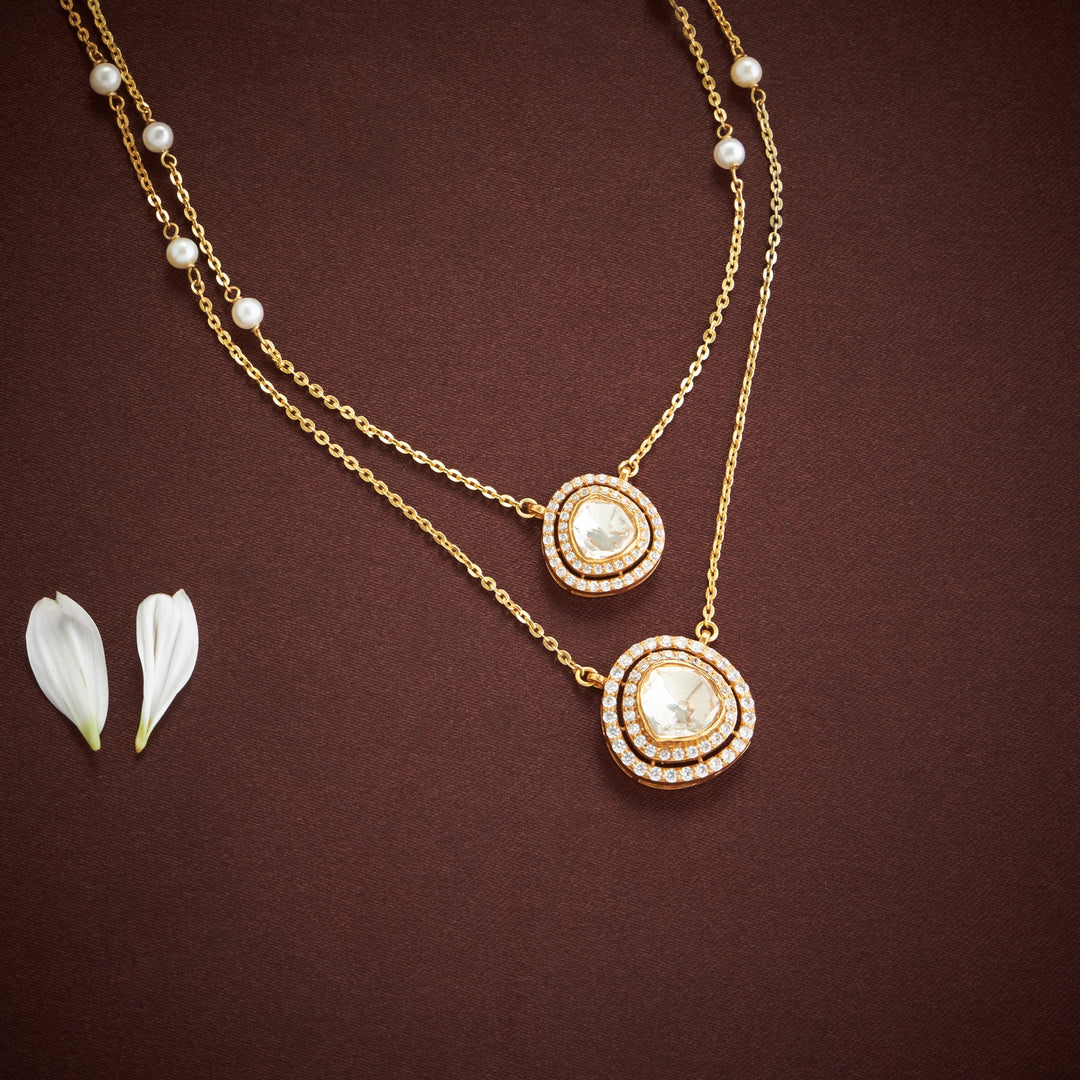 Aurora Layers Moissanite Chain Pendant