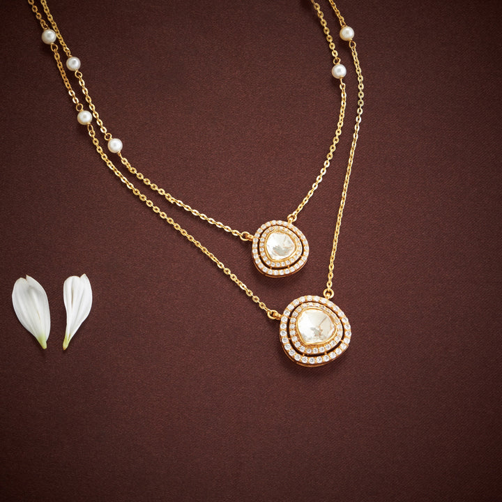 Aurora Layers Moissanite Chain Pendant