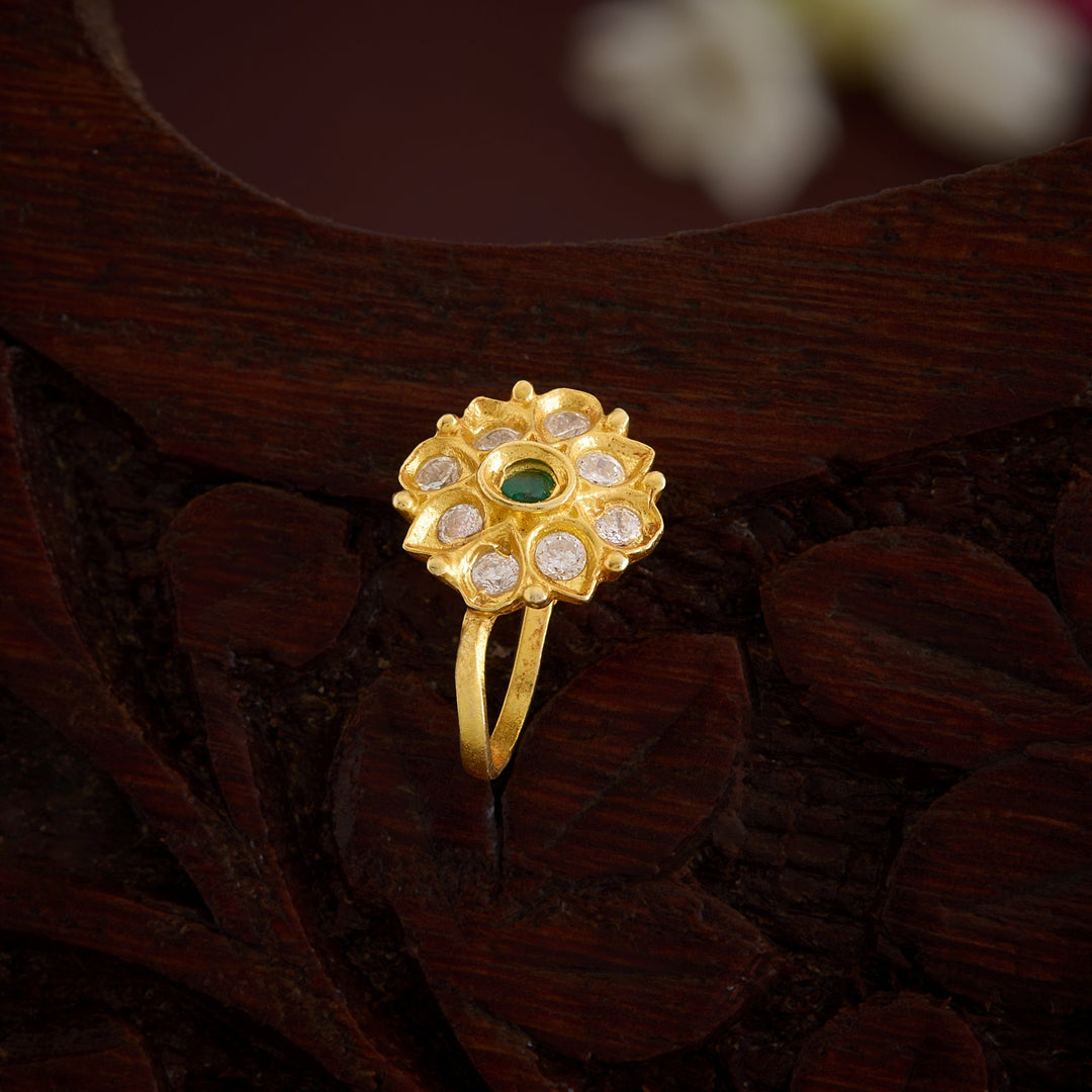 Hara-Phool Stone Nose Pin
