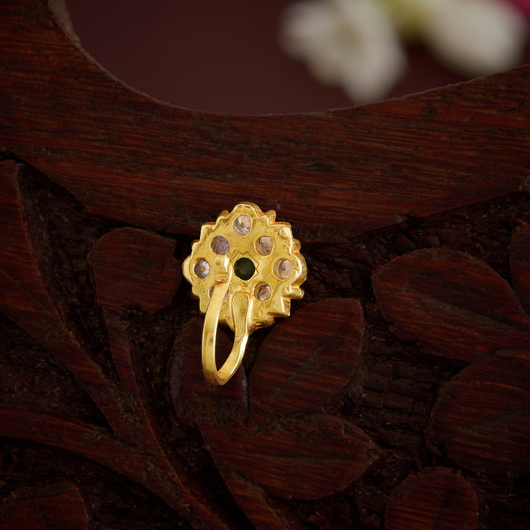 Hara-Phool Stone Nose Pin
