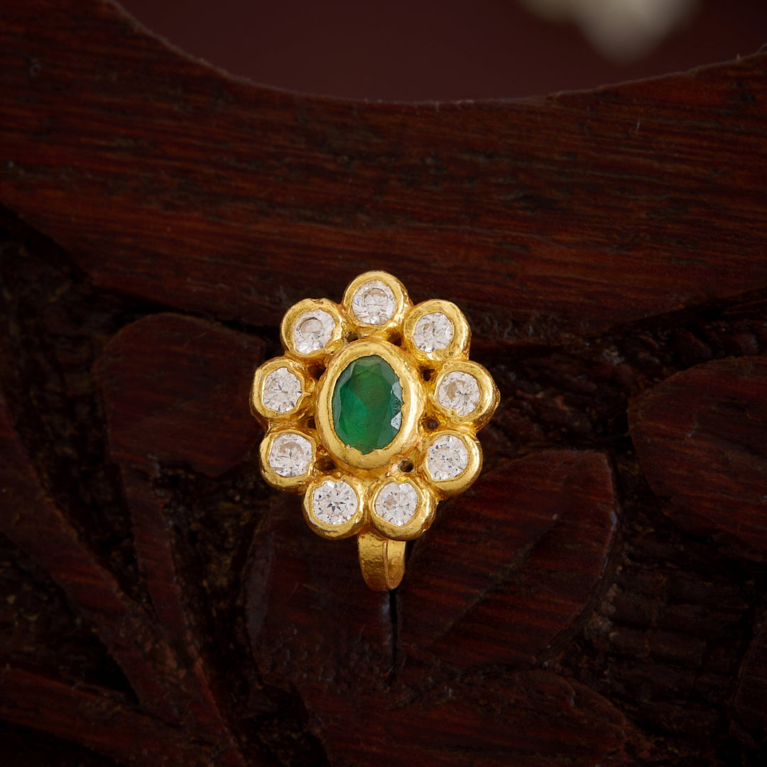 Botanical Bloom Stone Nose Pin