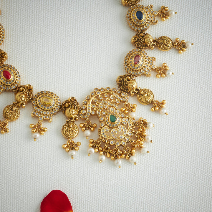 Lakshmi-Nava Temple Necklace