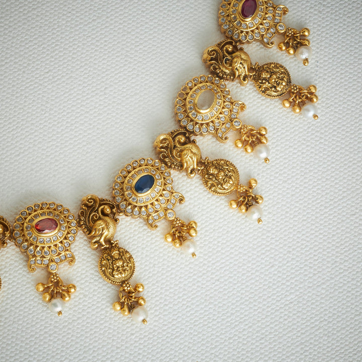 Lakshmi-Nava Temple Necklace